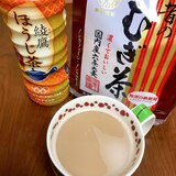 ほうじ茶と麦茶で作るラテ